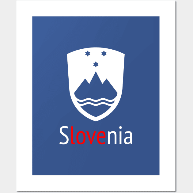 I love Slovenia Wall Art by APDesign